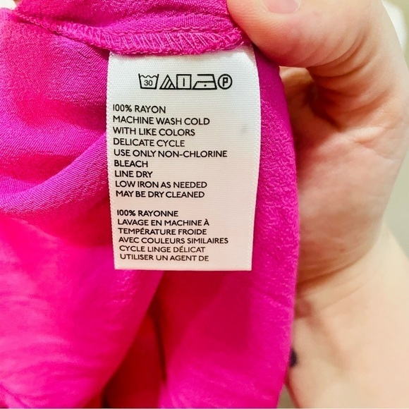 Anthropologie Silence + Noise Pink Lseeveless Blouse X-Small NWT NEW! - Picture 5 of 8